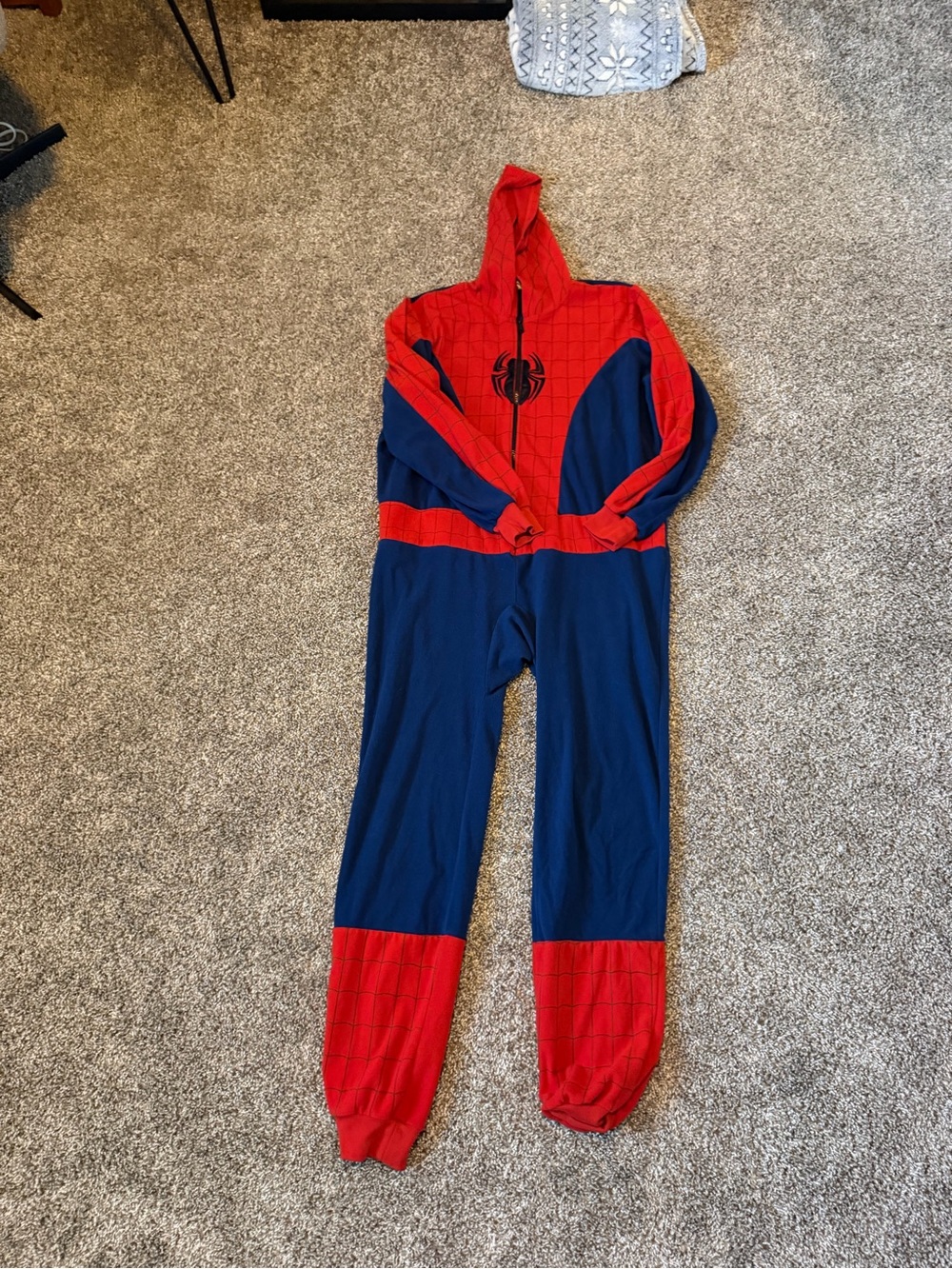 Marvel Red and Blue Spider-Man One-Piece Hoodie Costume
